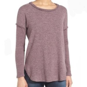Bobeau Ribbed Fuzzy Top